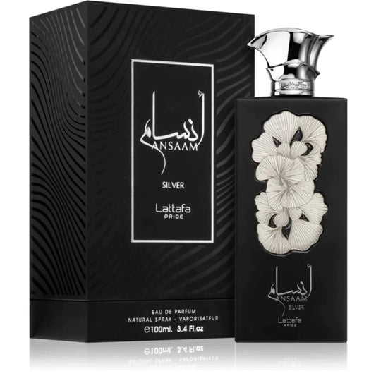 Lattafa Pride Ansaam Silver Eau De Parfum 100ml Long Lasting Unisex Perfume