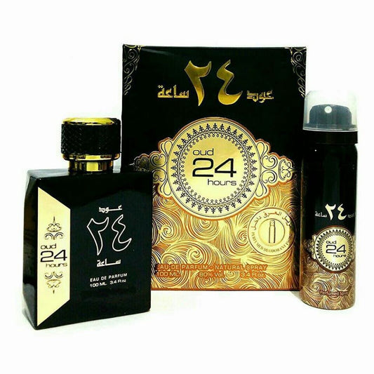 Ard Al Zaafaran Oud 24 Hours Eau De Parfum 100ml with Free 50ml Deo Long Lasting Unisex Perfume