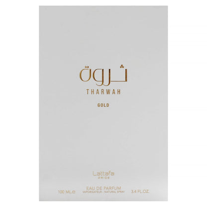 Lattafa Tharwah Gold Eau De Parfum 100ml Long Lasting Unisex Perfume