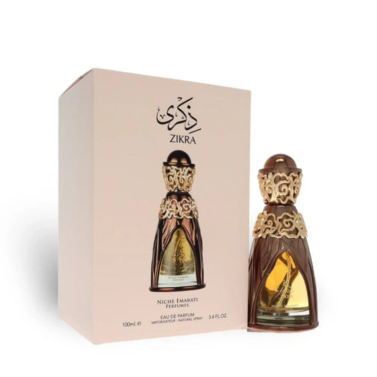 Lattafa Niche Emarati Zikra Eau De Parfum 100ml Long Lasting Unisex Perfume